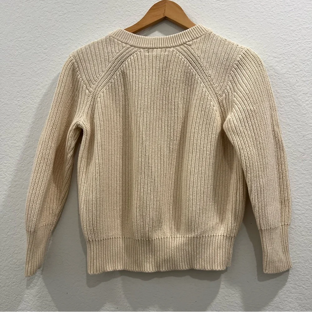 J Crew Women’s 100% Cotton Beige‎ Sweater Size Small Button accents on top front